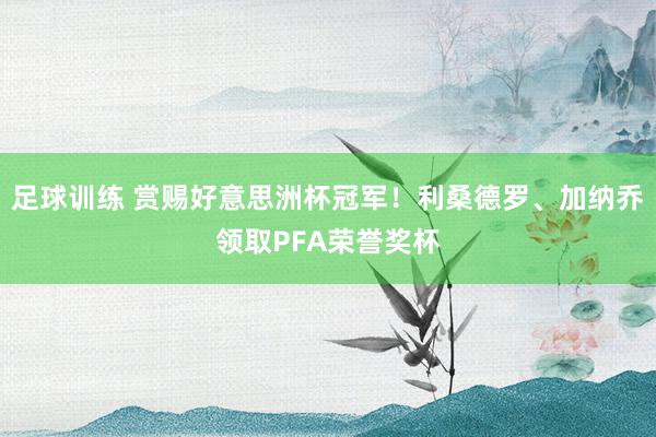 足球训练 赏赐好意思洲杯冠军！利桑德罗、加纳乔领取PFA荣誉奖杯