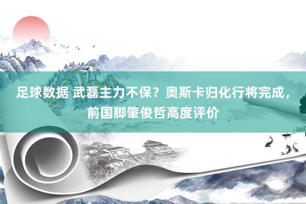 足球数据 武磊主力不保？奥斯卡归化行将完成，前国脚肇俊哲高度评价